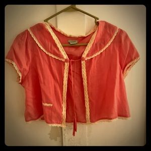 Odille tie-front cropped cover.